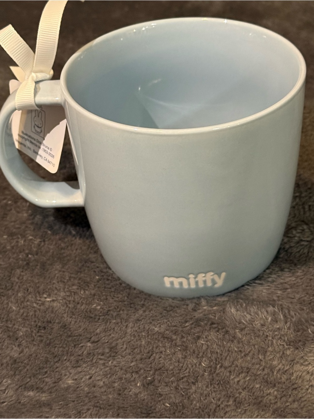 miffy Pale Blue Ceramic Mug with Floral Bunny Motif - Picture 2 of 4
